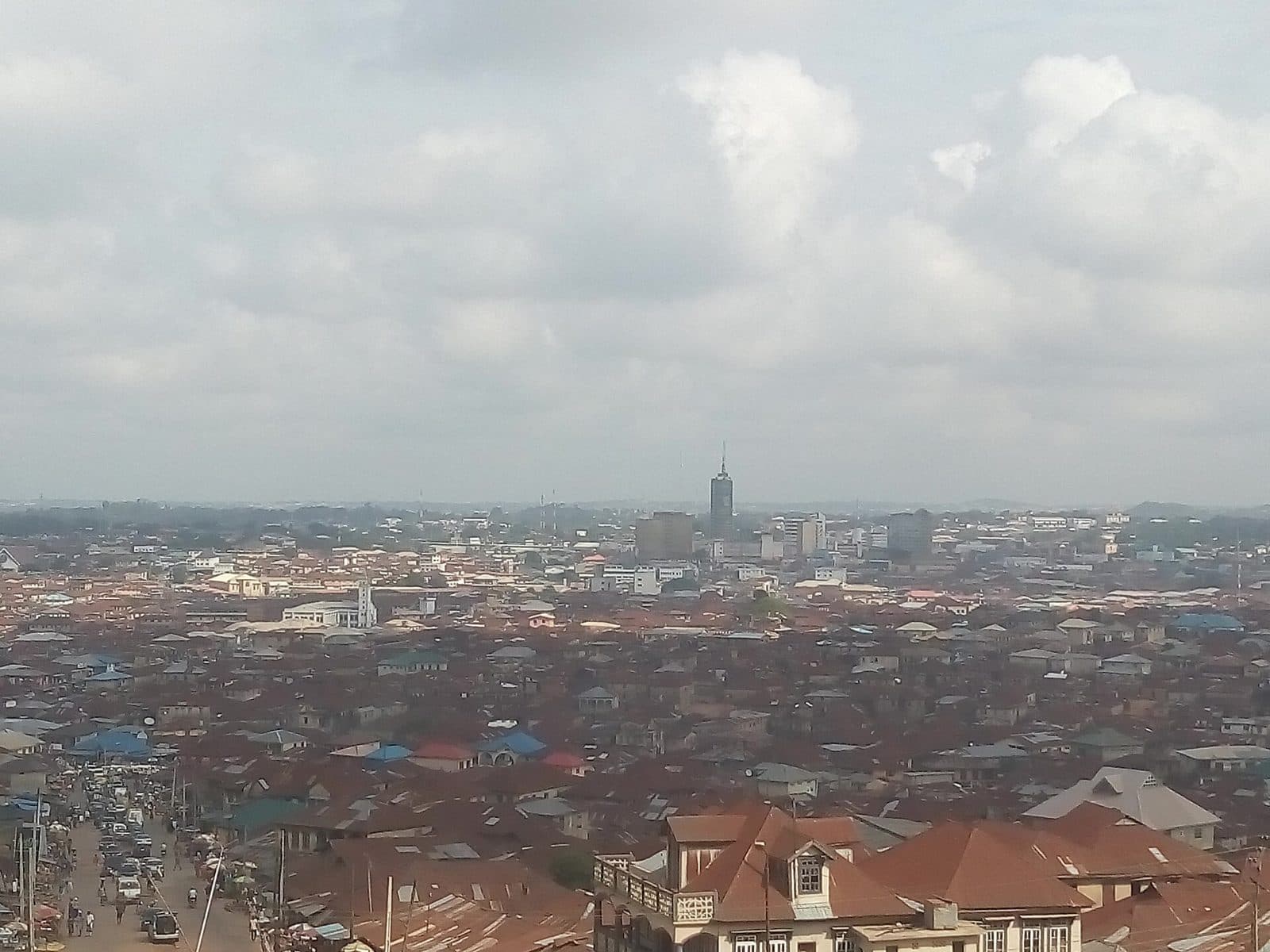 Aerial view of Ibadan from the top of Mapo Hall